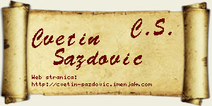 Cvetin Sazdović vizit kartica